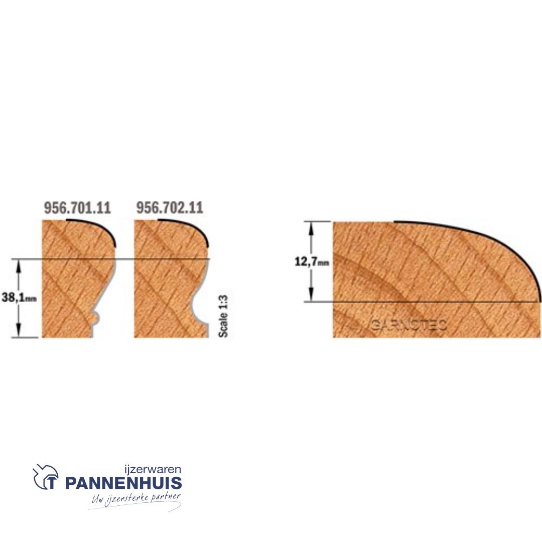 CMT Tafelkant en handvatfrees HW D=63,5 x 19mm L=68 S=12 Z2 - Afbeelding 3