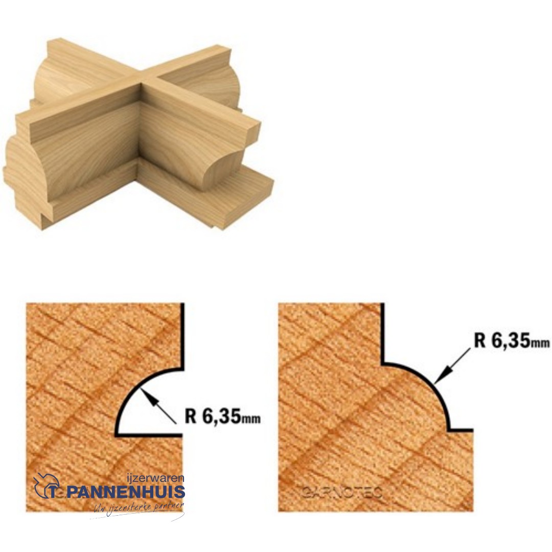CMT Kruishoutverbindingsset HW D=31,75/30 x 12mm R=6,35 L=61 S=8 Z2 - Afbeelding 3
