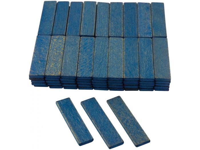 glas afstandshouder Hout 22X05X80mm Blauw (100st)
