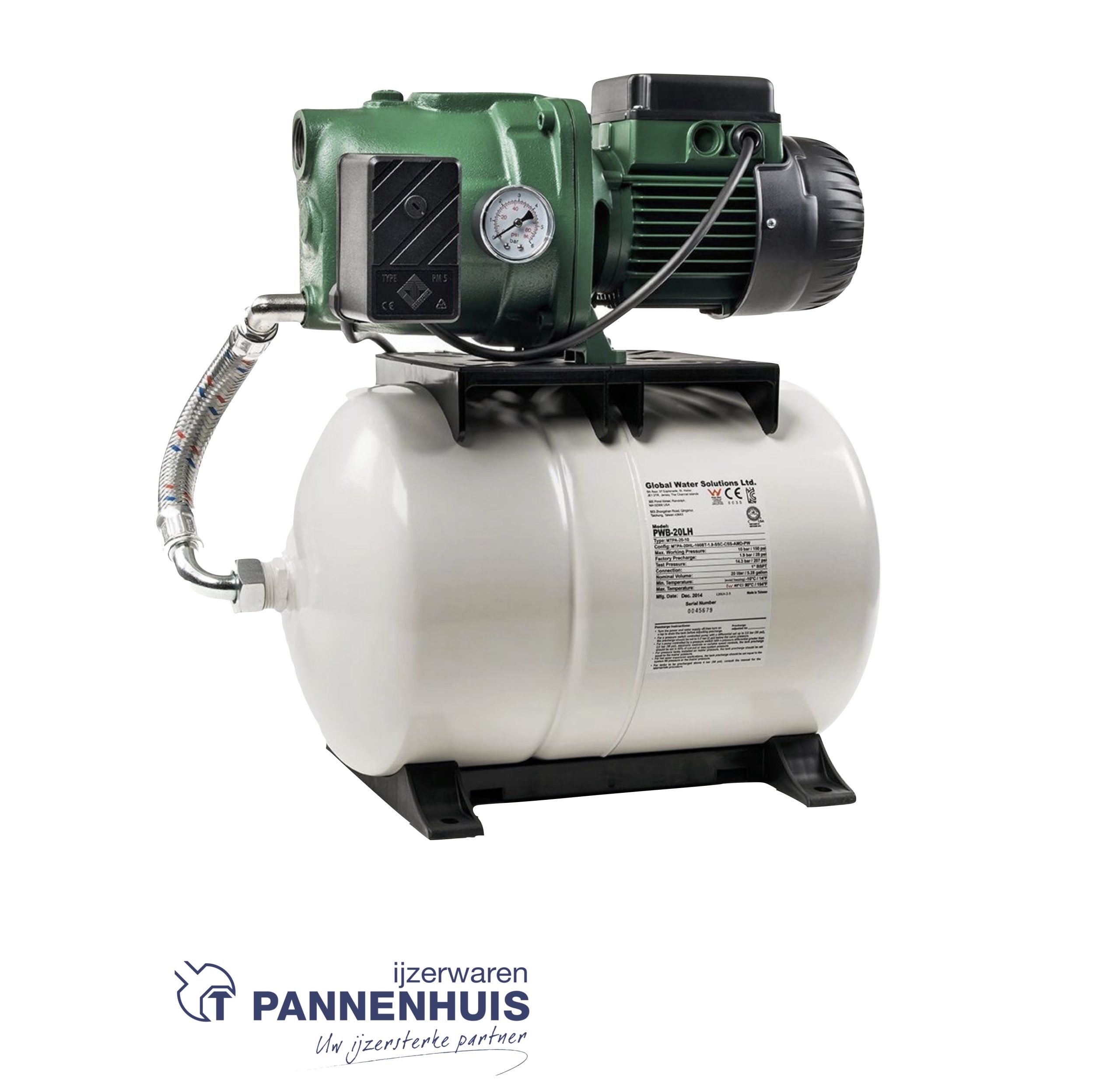 DAB pomp Aquajet 132M met GWS 20 L tank