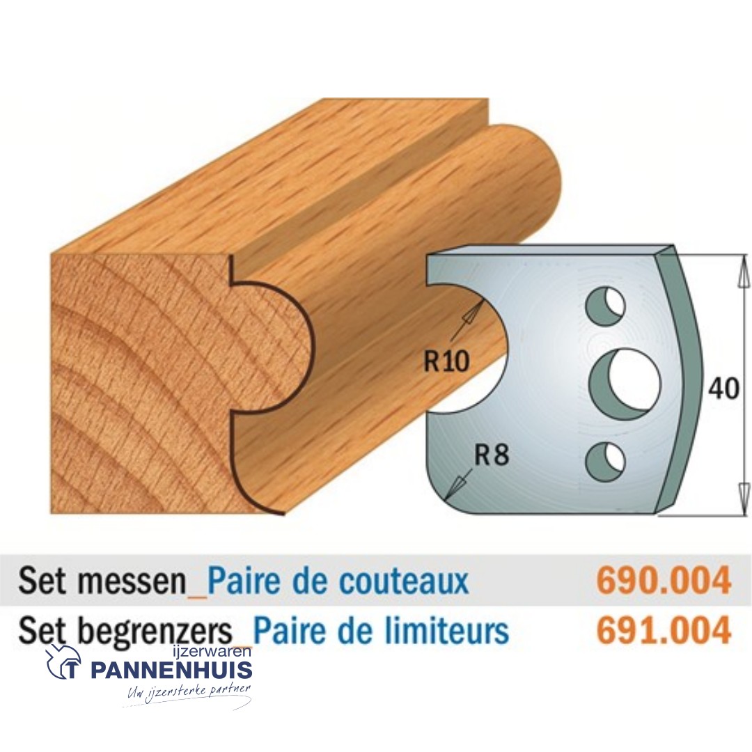 CMT Profielmessen I=40x4mm 2 stuks nr.004