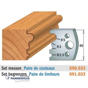 CMT Profielmessen I=40x4mm 2 stuks nr.033