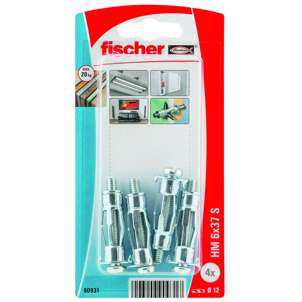 Fischer Metalen hollewandplug HM 6 x 37 S met metrische schroef