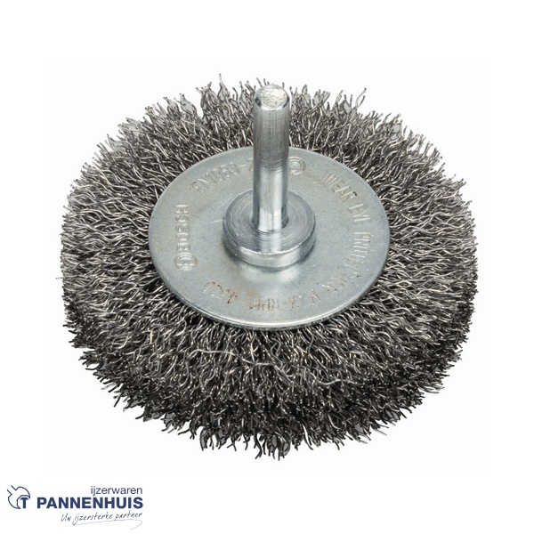 Bosch schijfborstel gegolfd 70 X 0,3 MM 15 mm roestvrij staal