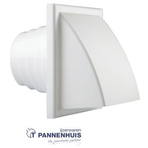 Renson PVC dampkaprooster met klep nr.741 (100->130) Wit