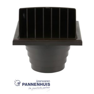 Renson PVC dampkaprooster met klep nr.741 (100->130) Bruin