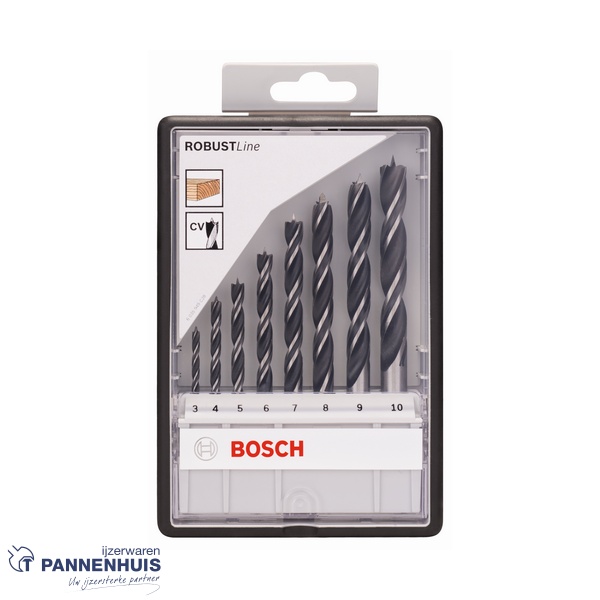 Bosch 8-delige houtspiraalboorset 3 4 5 6 7 8 9 10 mm - Afbeelding 2