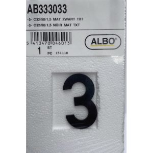 eSafe -3- cijfer mat zwart E32/050/1,5
