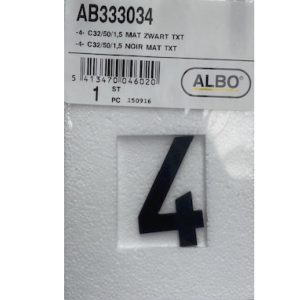 eSafe -4- cijfer mat zwart E32/050/1,5