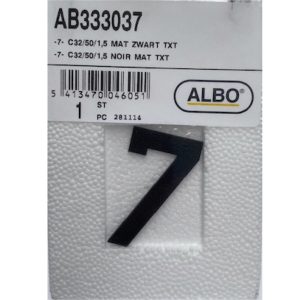 eSafe -7- cijfer mat zwart E32/050/1,5