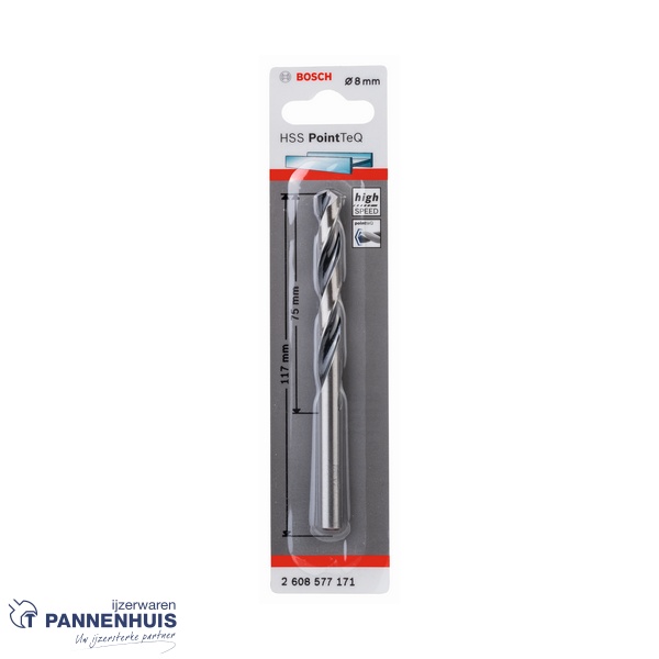 Bosch Spiraalboor HSS PointTeQ 8 mm - Afbeelding 2