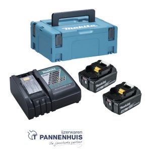 Makita Accu Powerpack BL1850 x 2 + DC18RC (18v 5,0Ah)