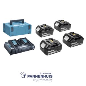 Makita Accu Powerpack BL1850 x 4 + DC18RD (18v 5,0Ah)