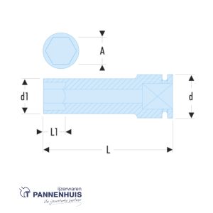 Facom NM.41LA LANGE DOPPEN IMPACT 1′ 41 MM