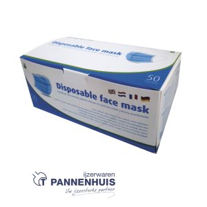 Niet-medische wegwerpmaskers BLAUW (50st)