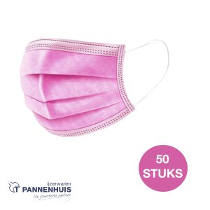 Niet-medische wegwerpmaskers ROZE (50st)