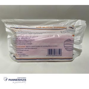 Niet-medische wegwerpmaskers ROZE (50st)