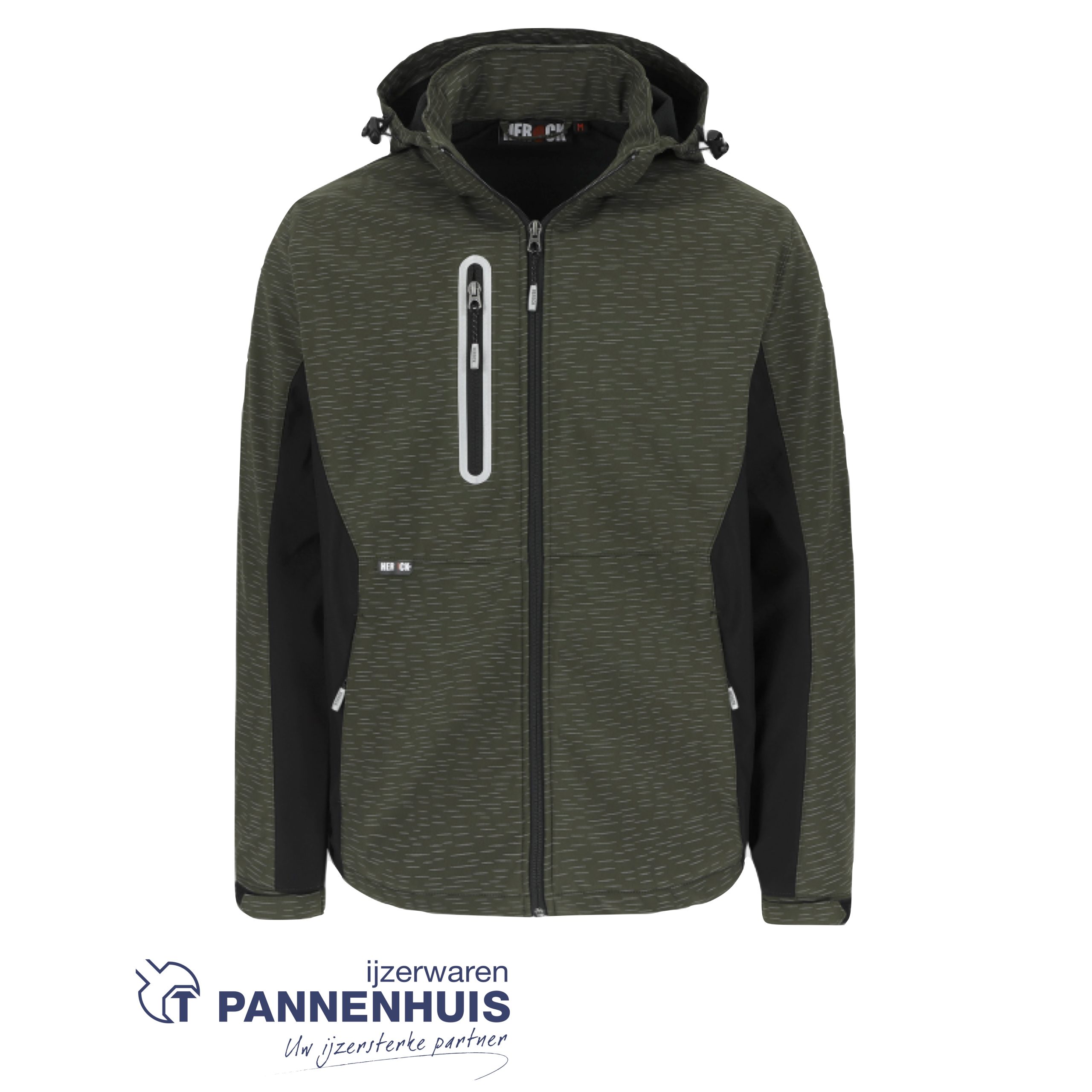 Herock Flexor softshell vest Kaki/Zwart S