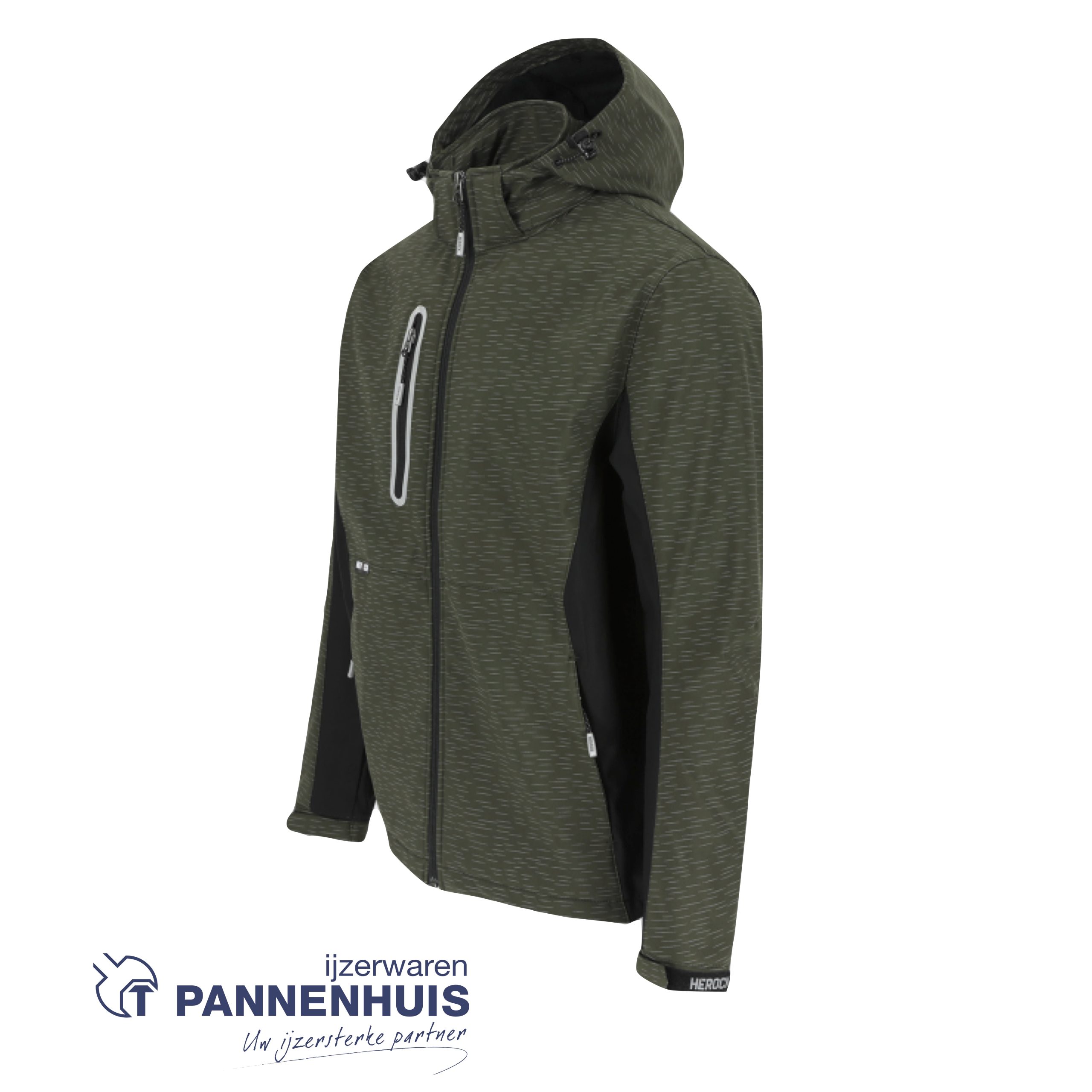 Herock Flexor softshell vest Kaki/Zwart S - Afbeelding 3