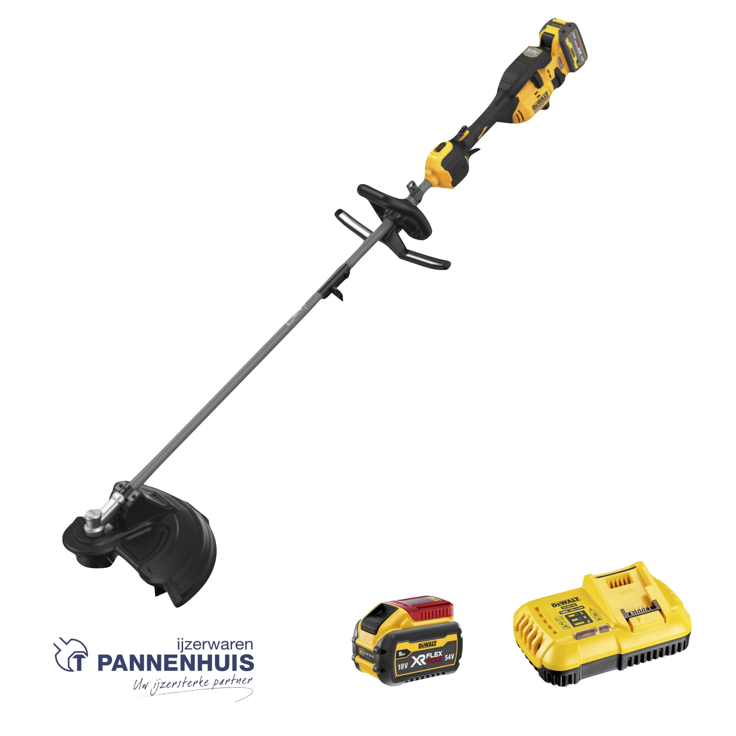 Dewalt DCMAS5713X1 54V XR FLEXVOLT Split boom met grastrimmer opzetstuk - 1x 9.0Ah