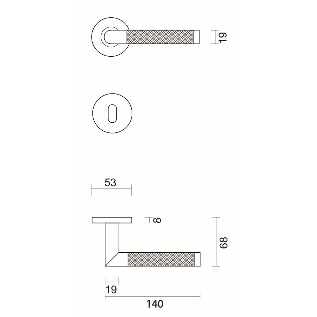 Deurkruk Pro HASHTAG ZWART R+E - Afbeelding 2
