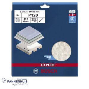 Bosch Schuurnet d. 225 mm k120 5x M480 Best for Wood and Paint