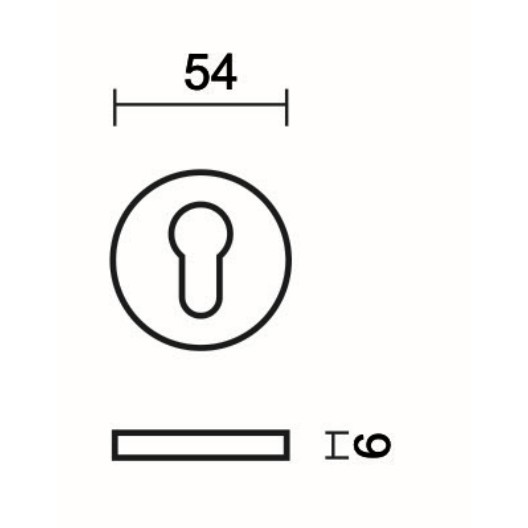 Sleutelplaatje Cilinder rond Shape FLAT INOX PLUS - Afbeelding 2