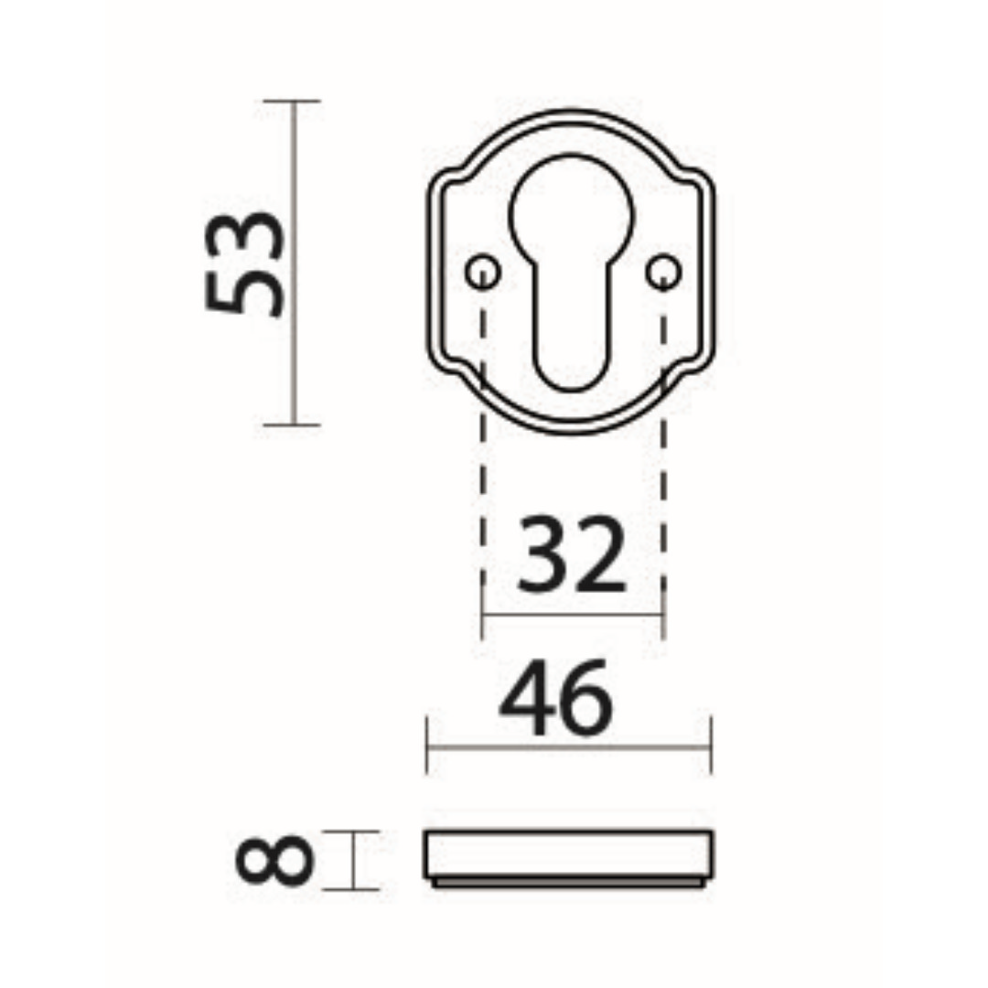 Sleutelplaatje Cilinder RALPH FONT - Afbeelding 2