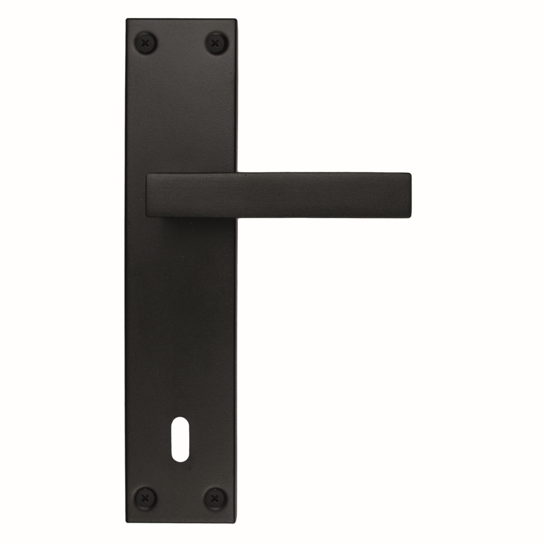 Deurkruk Pro COSMIC Zwart structuur UV PLAAT+KEY 110MM