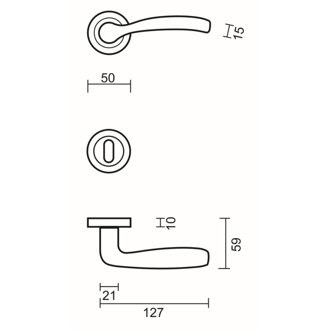 Deurkruk Pro EASY INOX LOOK R+E - Afbeelding 2