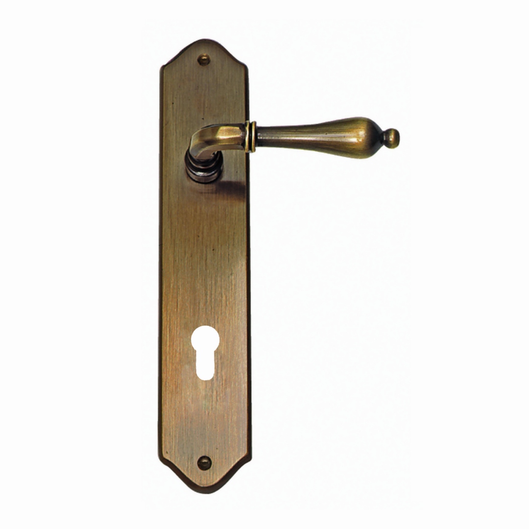 Deurkruk Pro MARTINA BRONS PLAAT+CYL 85MM