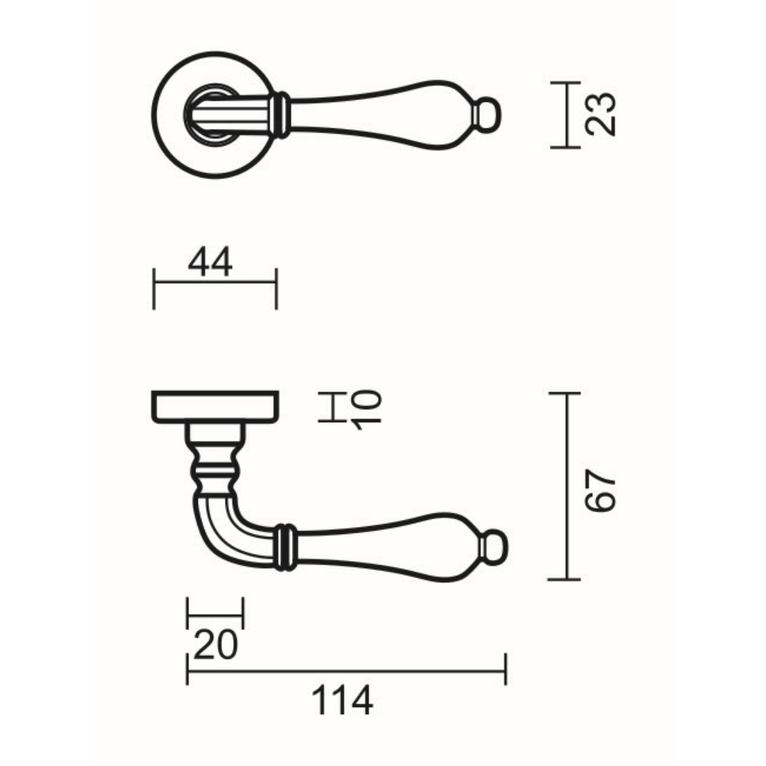 Deurkruk Pro MARTINA INOX LOOK R+NO KEY - Afbeelding 2