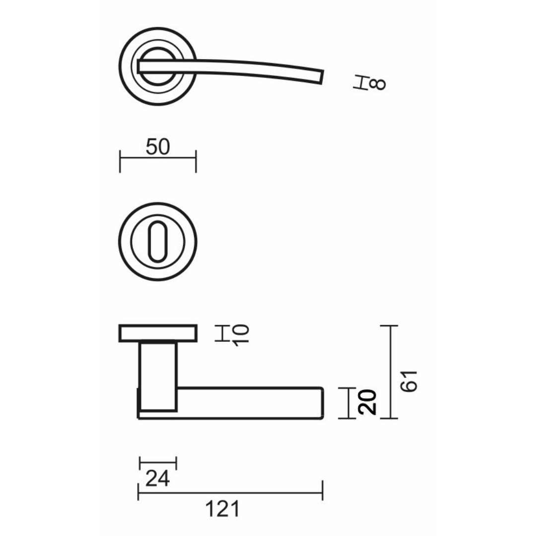 Deurkruk Pro MIRCA INOX LOOK R+E - Afbeelding 2