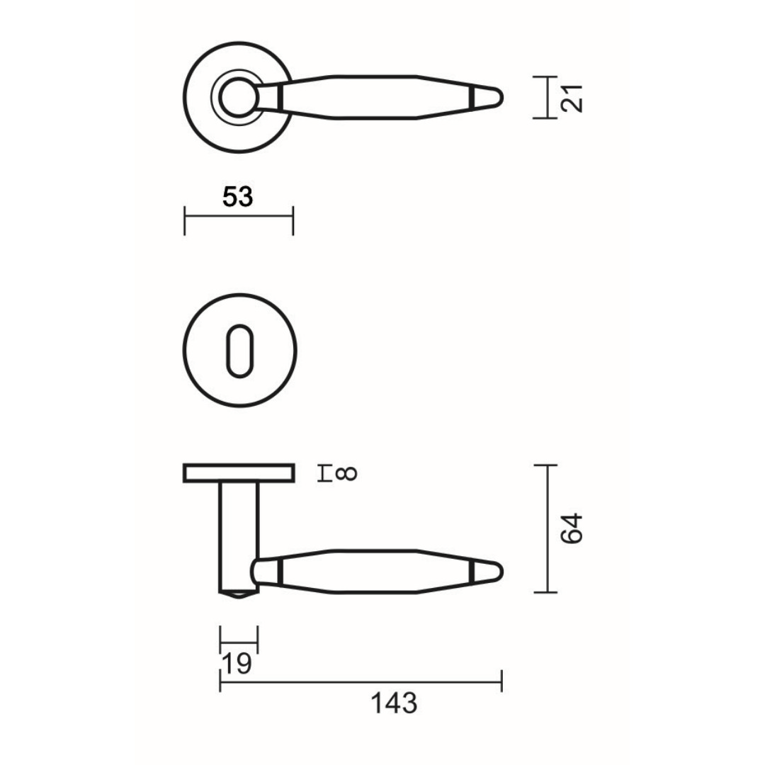 Deurkruk Pro SATURNUS INOX PLUS R+E - Afbeelding 2
