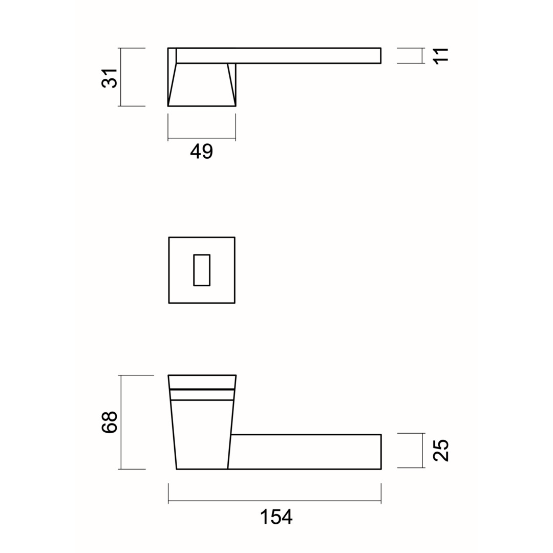 Deurkruk Pro SELIZ INOX LOOK R+E - Afbeelding 2