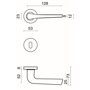 Deurkruk Pro SIPORA ZWART R+E
