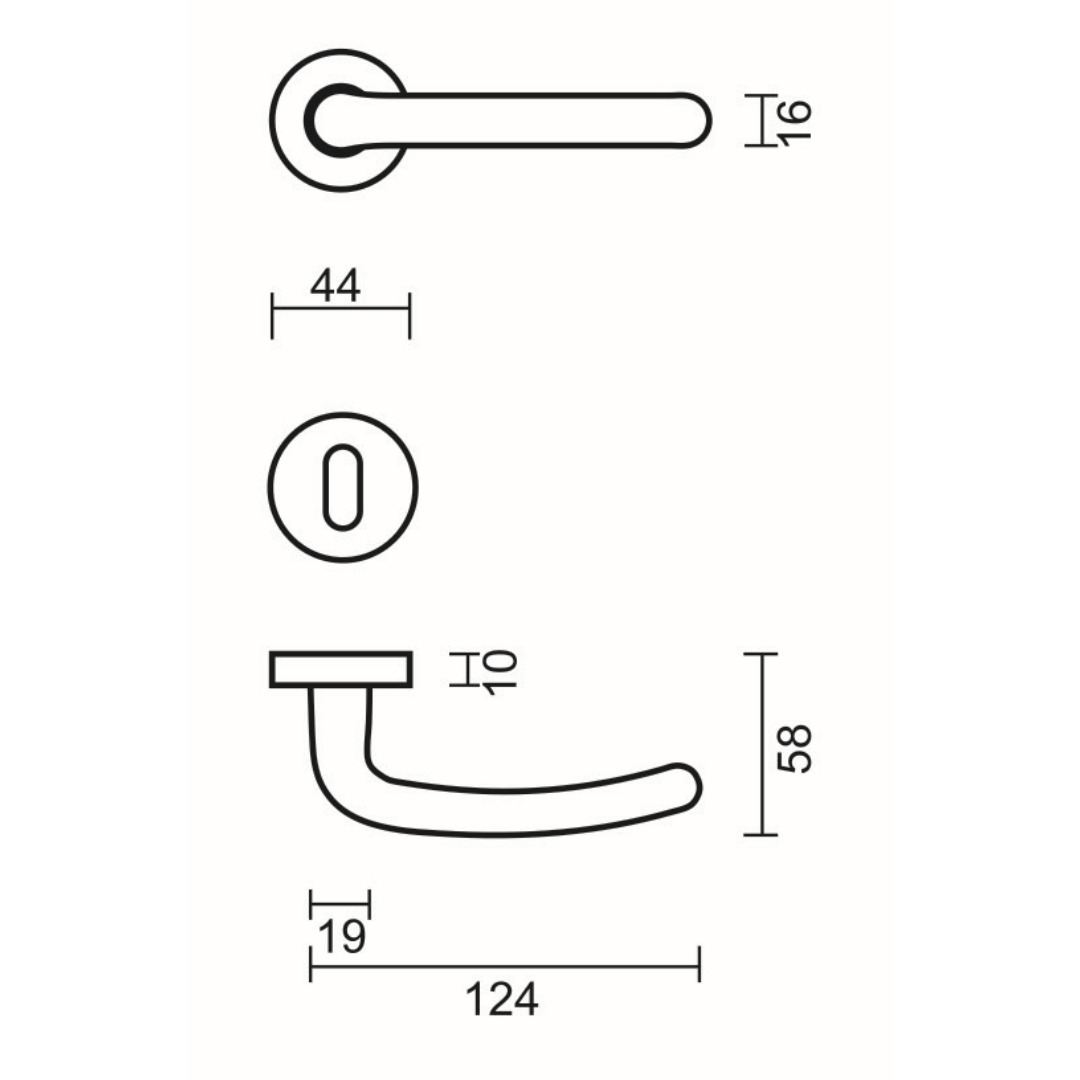 Deurkruk Pro TITIANA CROMSAT R+E - Afbeelding 2