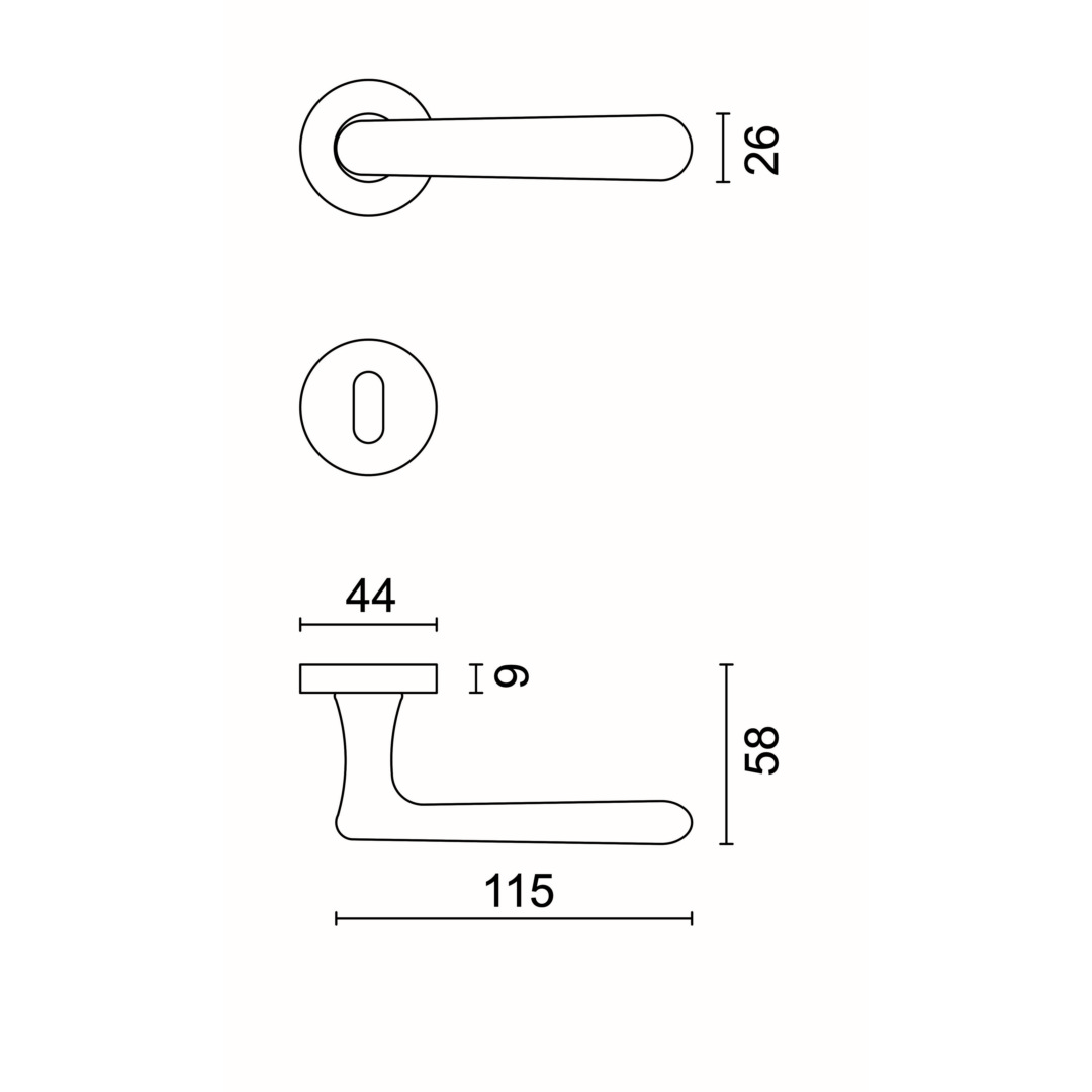 Deurkruk Pro VERA INOX LOOK R+E - Afbeelding 2