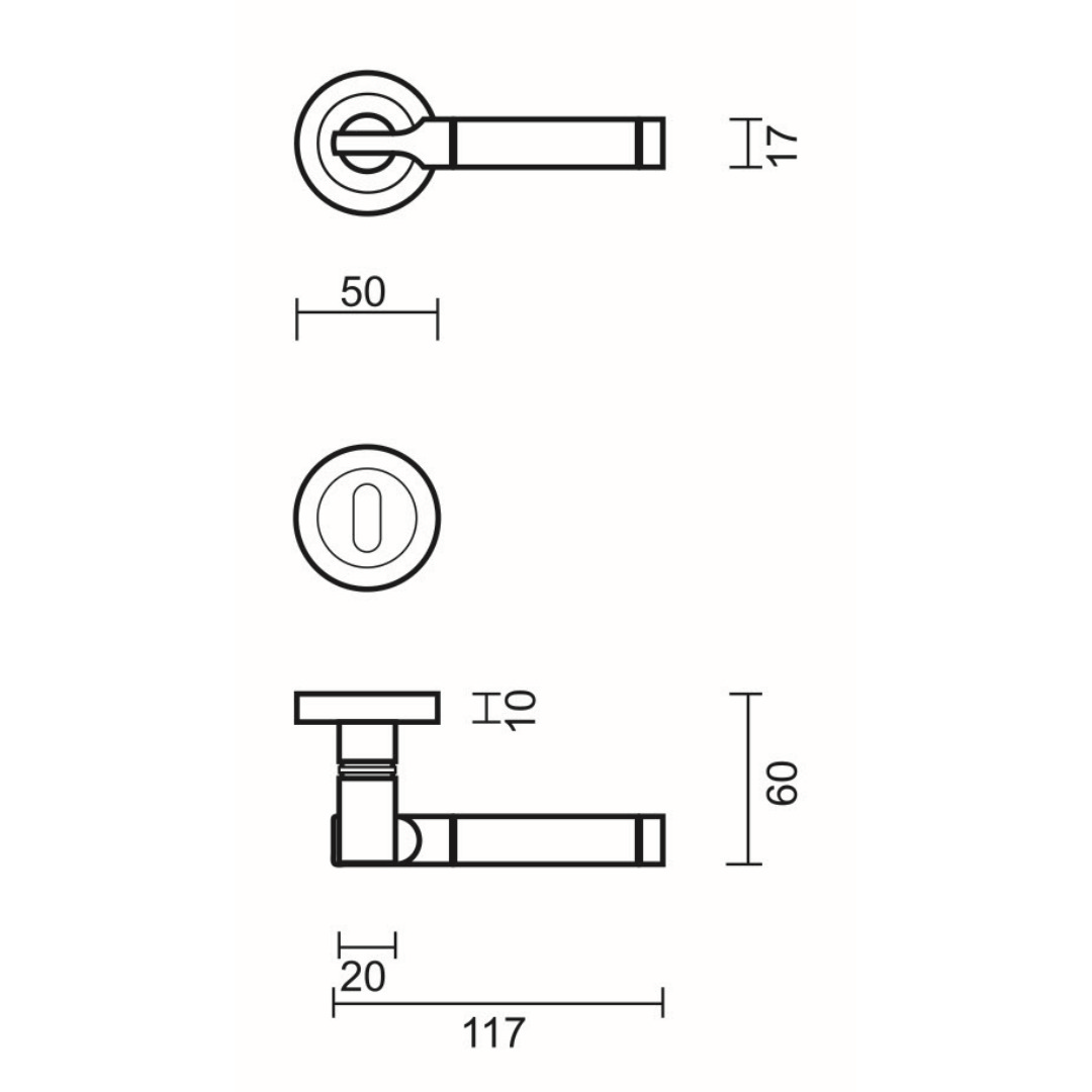 Deurkruk Pro VITO INOX LOOK R+E - Afbeelding 2