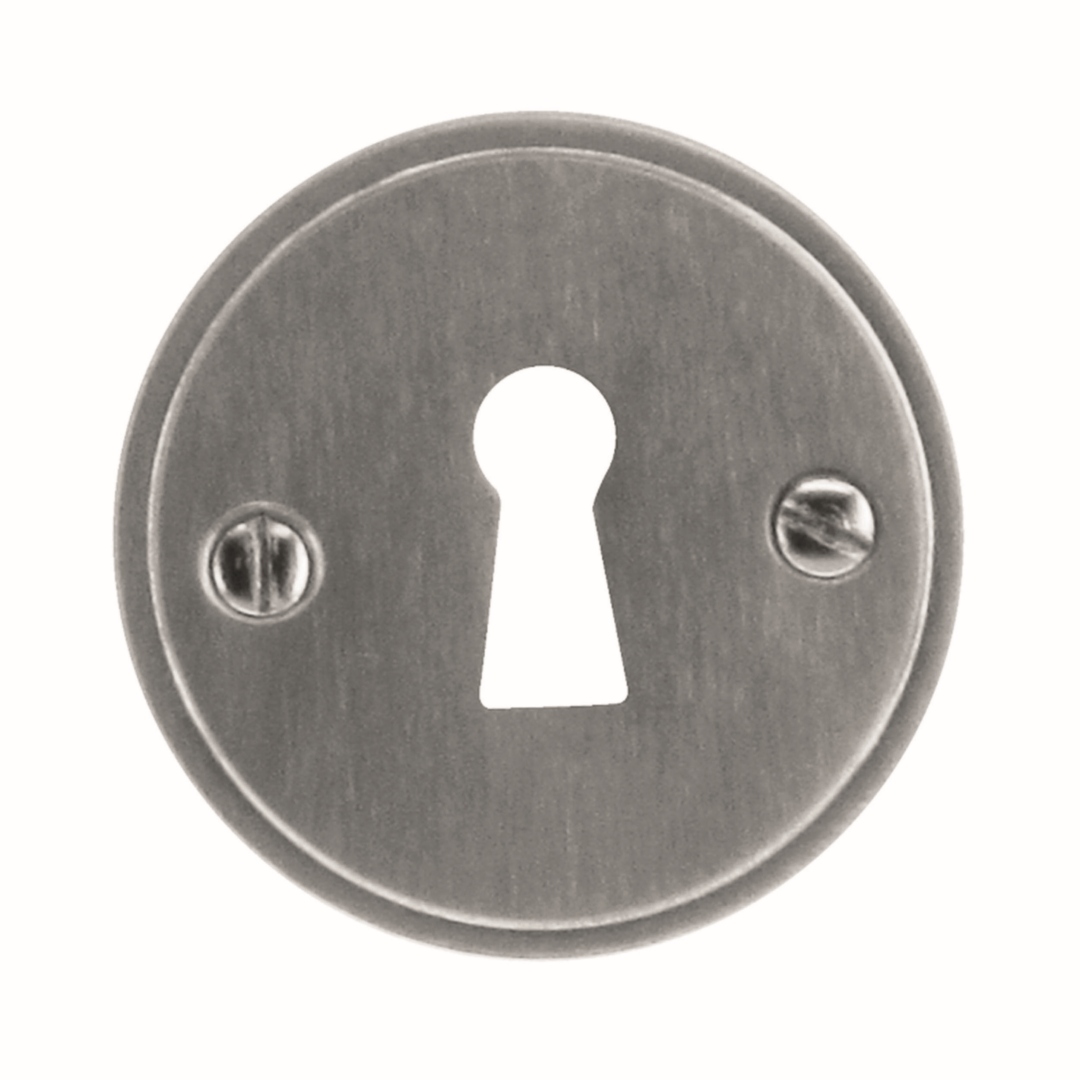 Sleutelplaatje BB Rond Retro 48MM PLAT INOX LOOK