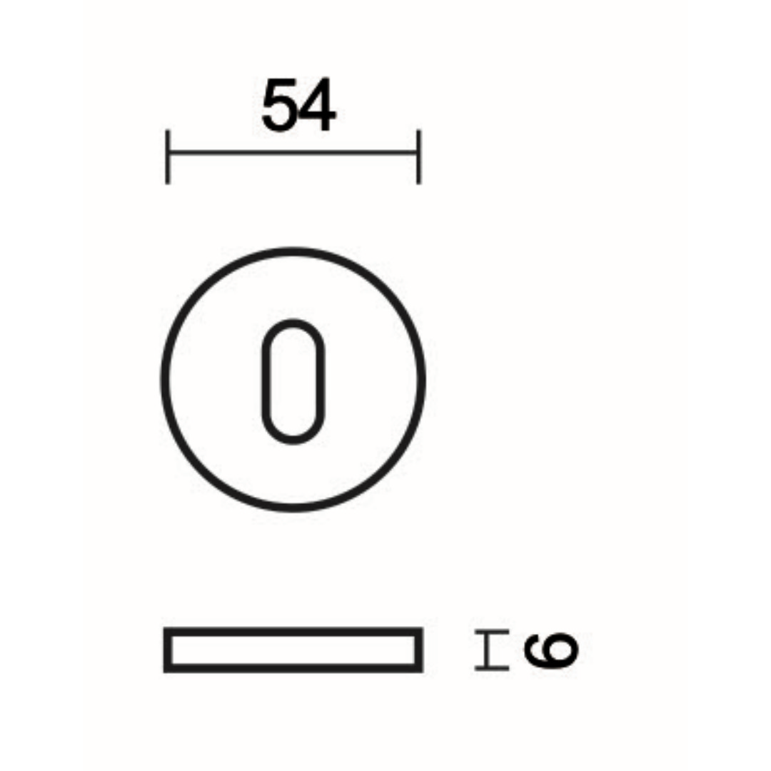Sleutelplaatje BB Rond SHAPE FLAT INOX PLUS - Afbeelding 2