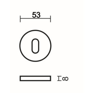 Sleutelplaatje BB Rond SHAPE INOX PLUS