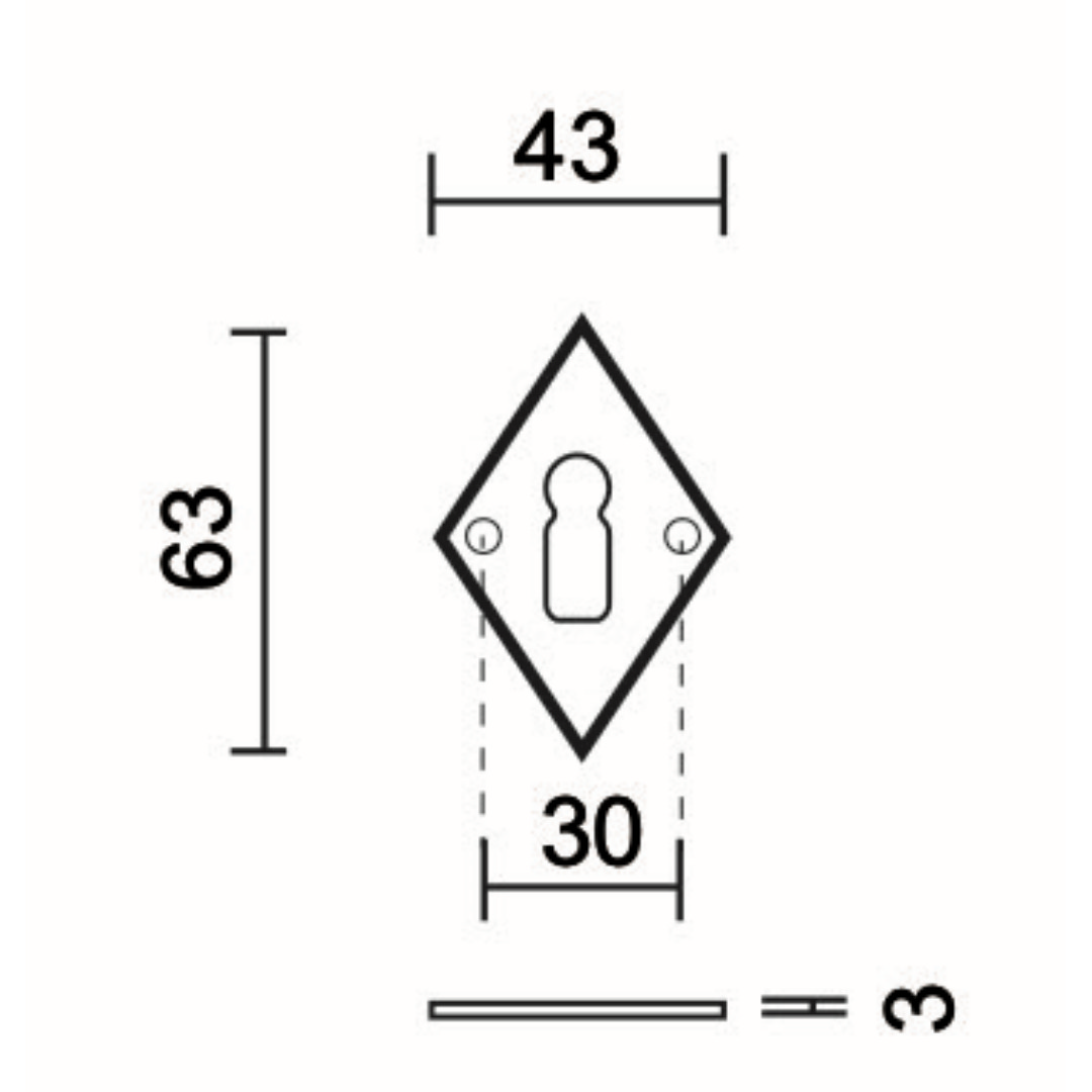 Sleutelplaatje BB RUIT IJZER - Afbeelding 2