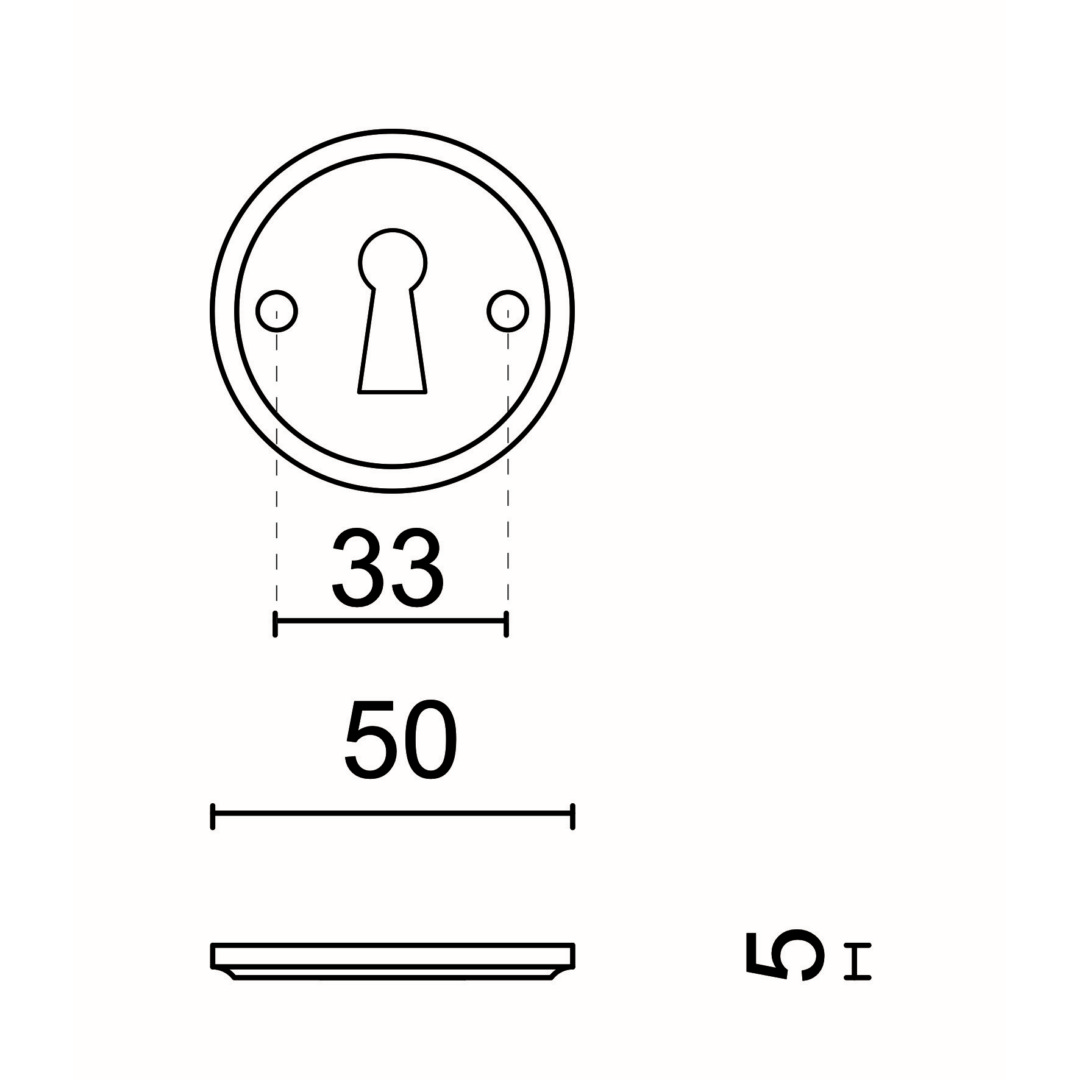 Sleutelplaatje BB Rond TARASCON ROEST - Afbeelding 2