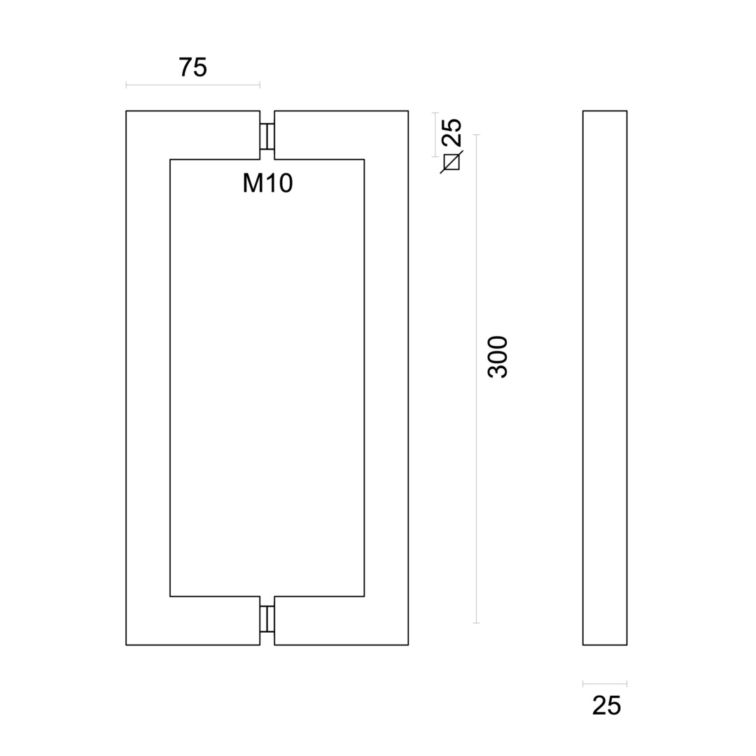 Trekker CUBICA 25/300 INOX PLUS PAAR VOOR GLAS - Afbeelding 2