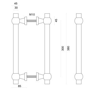Trekker PETRA ROYAL INOX LOOK PAAR DEURDIKTE>3CM