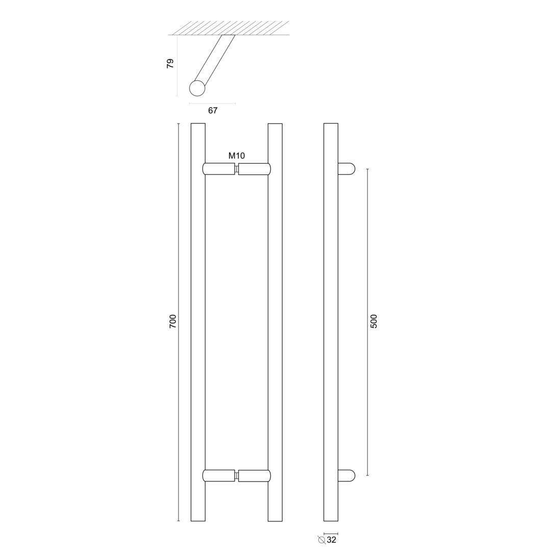 Trekker ST 32/500/700 ZWART STRUCTUUR UV PAAR VOOR GLAS - Afbeelding 2