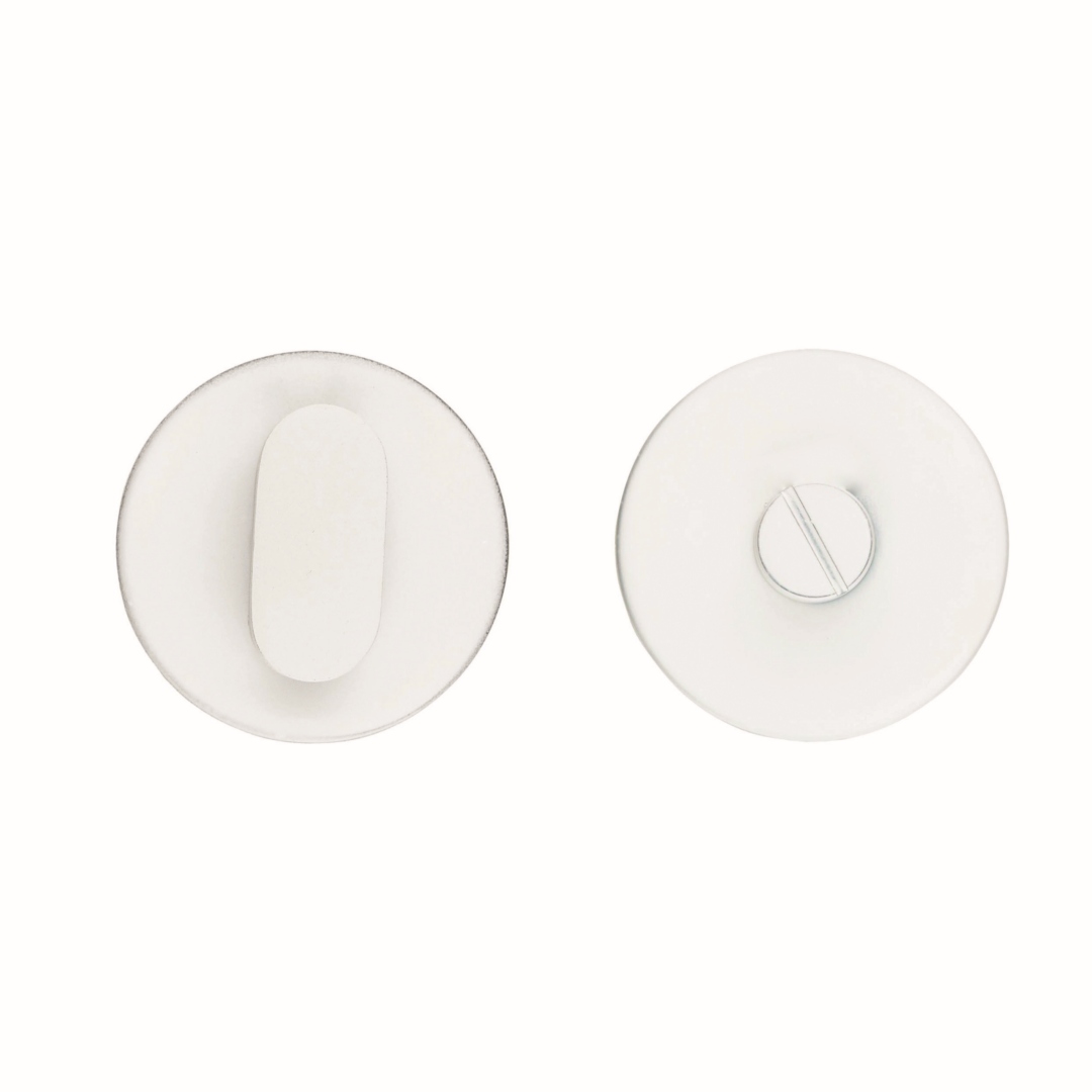 WC garnituur rond SHAPE WIT STRUCTUUR ZONDER ROOD/WIT