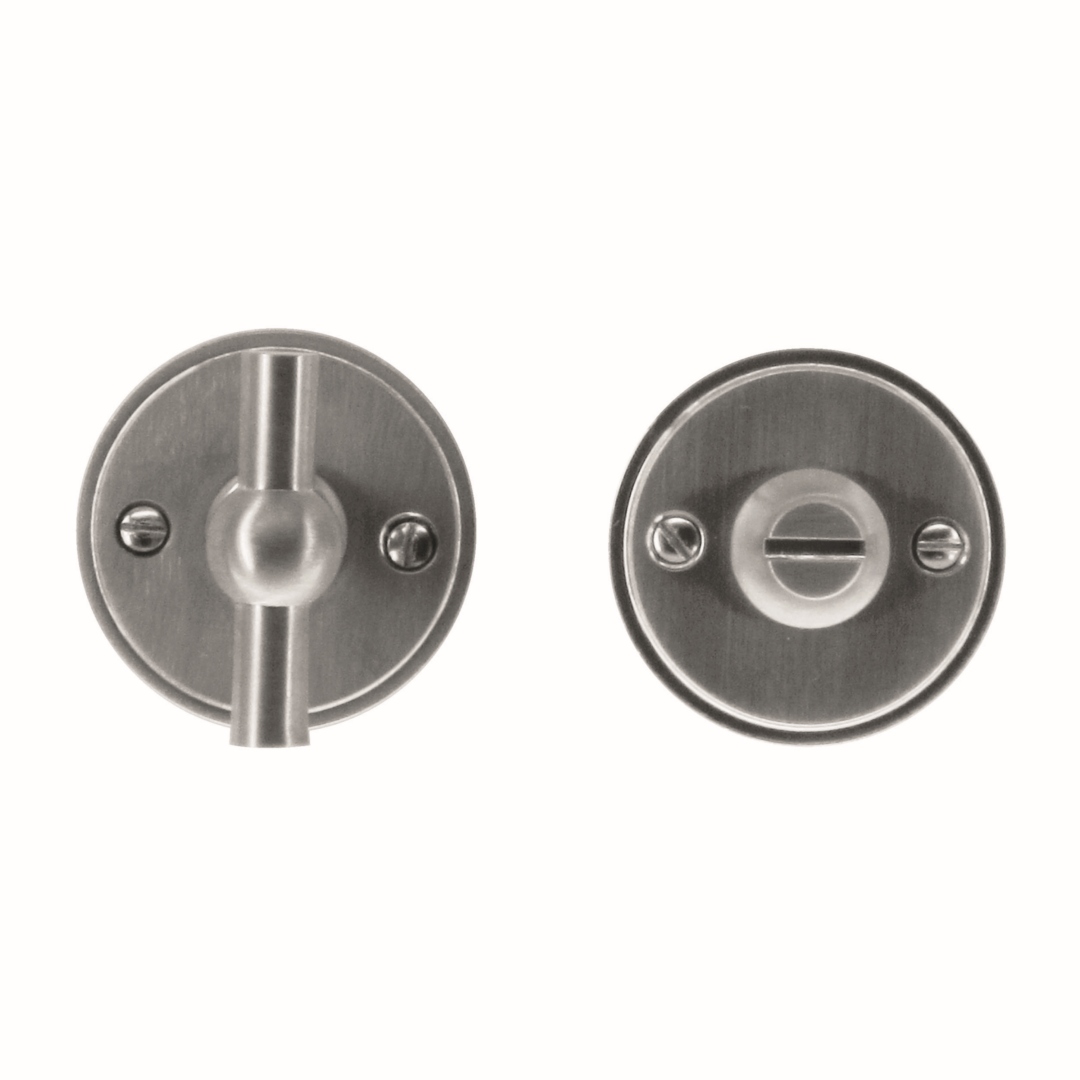 WC garnituur rond retro 48MM PLAT PETANA INOX LOOK