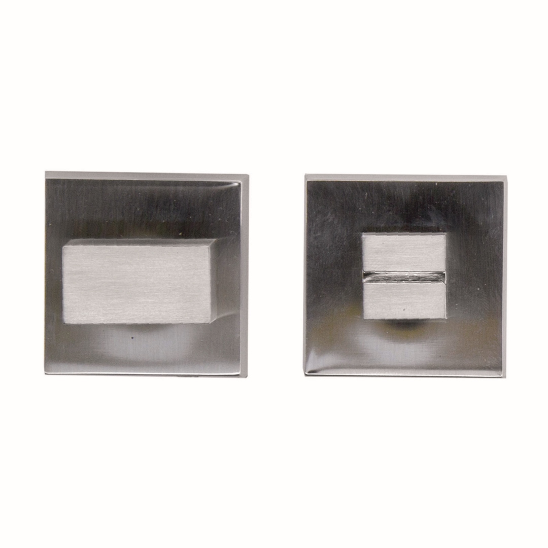 WC garnituur SQUARE 48MM INOX LOOK TIGE 120MM